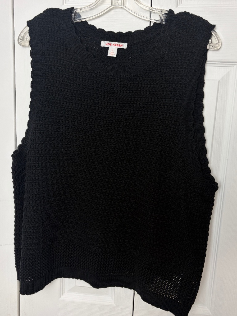 Black Knitted sleeveless top by Joe Fresh Size 1X